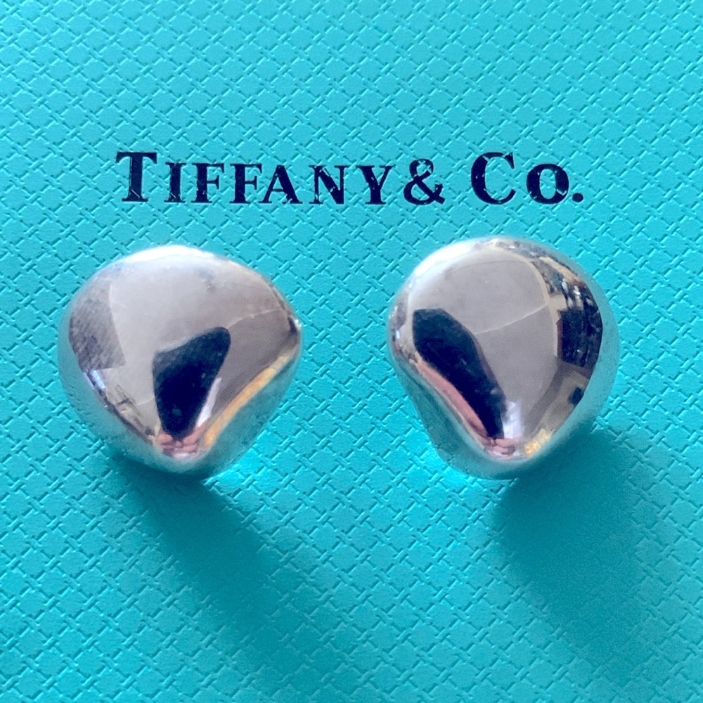 Authentic Vintage Tiffany & Co. Mexico 925 Sterling Silver Bean Design Earrings